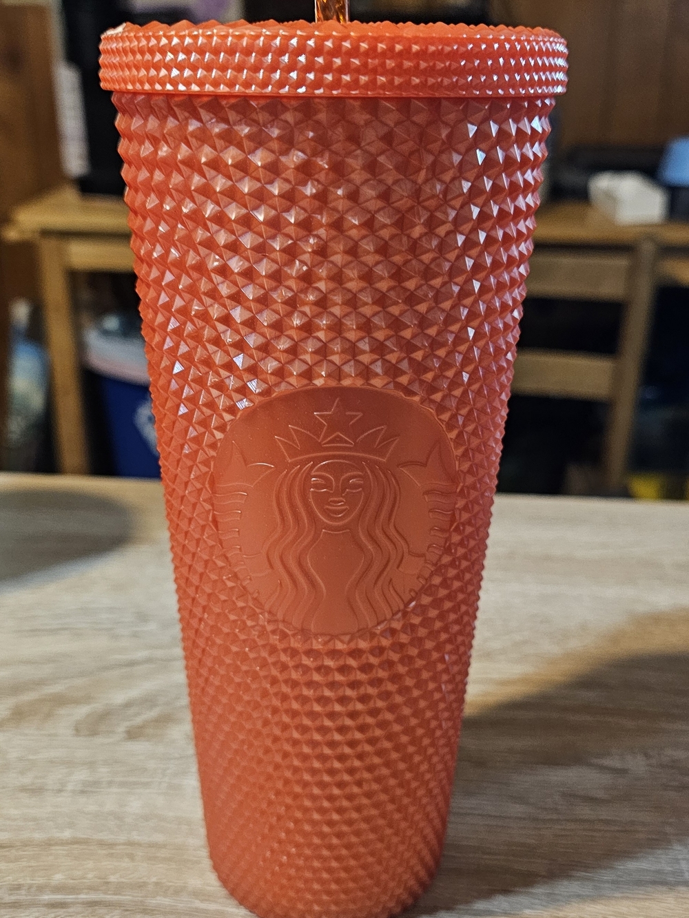 Starbucks Orange Studded Reusable Tumbler with Straw